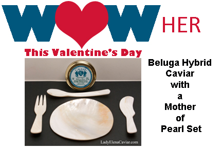 Beluga caviar mother of pearl caviar gift set