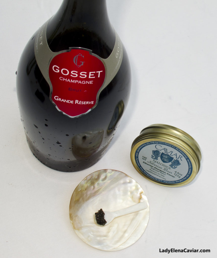 Gosset Champagne Magnum Siberian Sturgeon Caviar